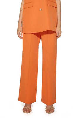 SOMETHING NEW Lise High Waist Wide Leg Pants in Exotic Orange at Nordstrom, Size 8 Us