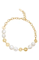 Ettika Freshwater Pearl Anklet in Gold at Nordstrom