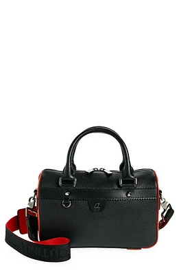 Christian Louboutin Small Ruisbuddy Calfskin Leather Duffle Bag in Black/Black/Loubi/Black at Nordstrom