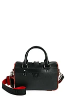 Christian Louboutin Small Ruisbuddy Calfskin Leather Duffle Bag in Black/Black/Loubi/Black at Nordstrom