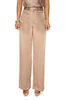 JLUXLABEL Ever After Satin Pants Bronze at Nordstrom,