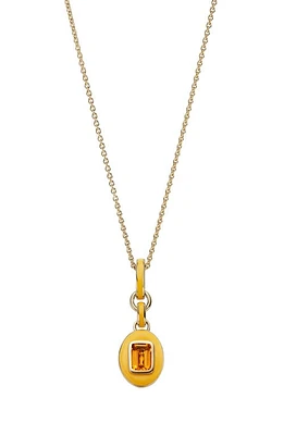 Cast The Stone Charm Necklace in Citrine at Nordstrom, Size 18