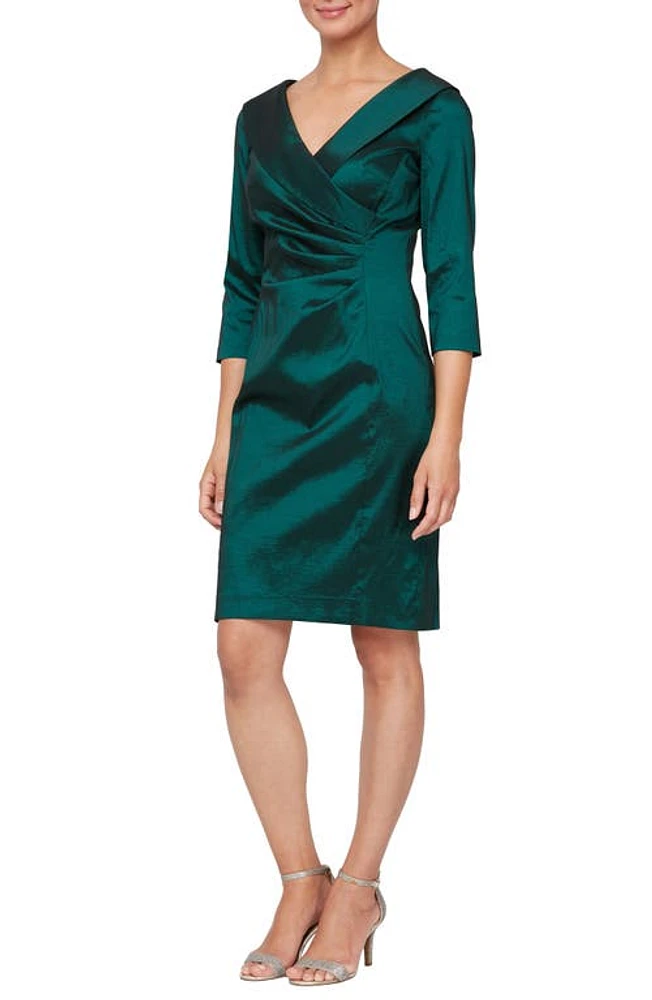 Alex Evenings Taffeta Sheath Cocktail Dress at Nordstrom,