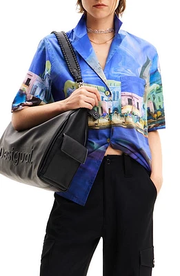 Desigual M. Christian Lacroix Resort Shirt Blue at Nordstrom,