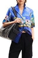 Desigual M. Christian Lacroix Resort Shirt Blue at Nordstrom,