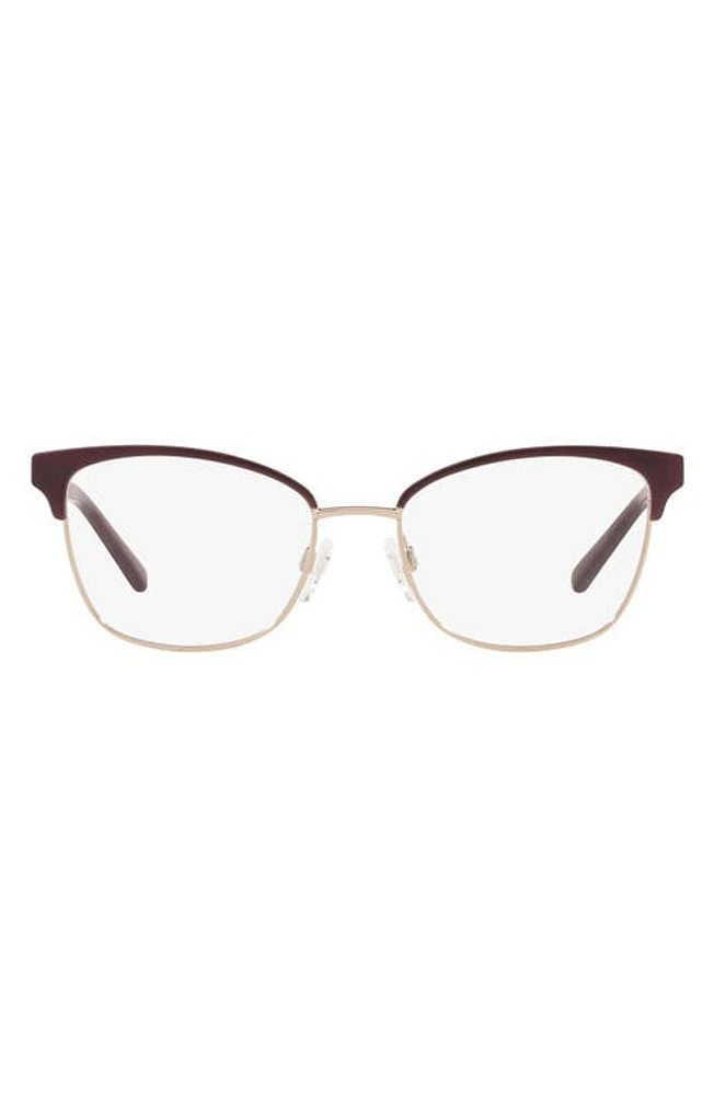 Michael Kors 51mm Cat Eye Optical Glasses in Rose Gold at Nordstrom