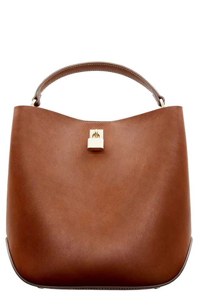 MANGO Padlock Shopper in Faux Leather at Nordstrom