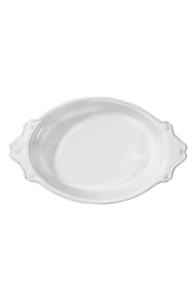 Juliska Berry & Thread 13-Inch Oval Ceramic Baking Dish in Whitewash at Nordstrom