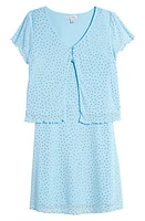 Love, Fire Kids' Short Sleeve Cardigan & A-Line Dress Set at Nordstrom,