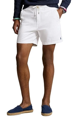 Polo Ralph Lauren Stretch Cotton Twill Shorts in White at Nordstrom, Size Small