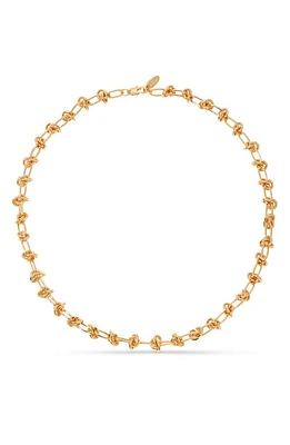 Ettika 18K Gold Plate Knotted Chain Collar Necklace at Nordstrom