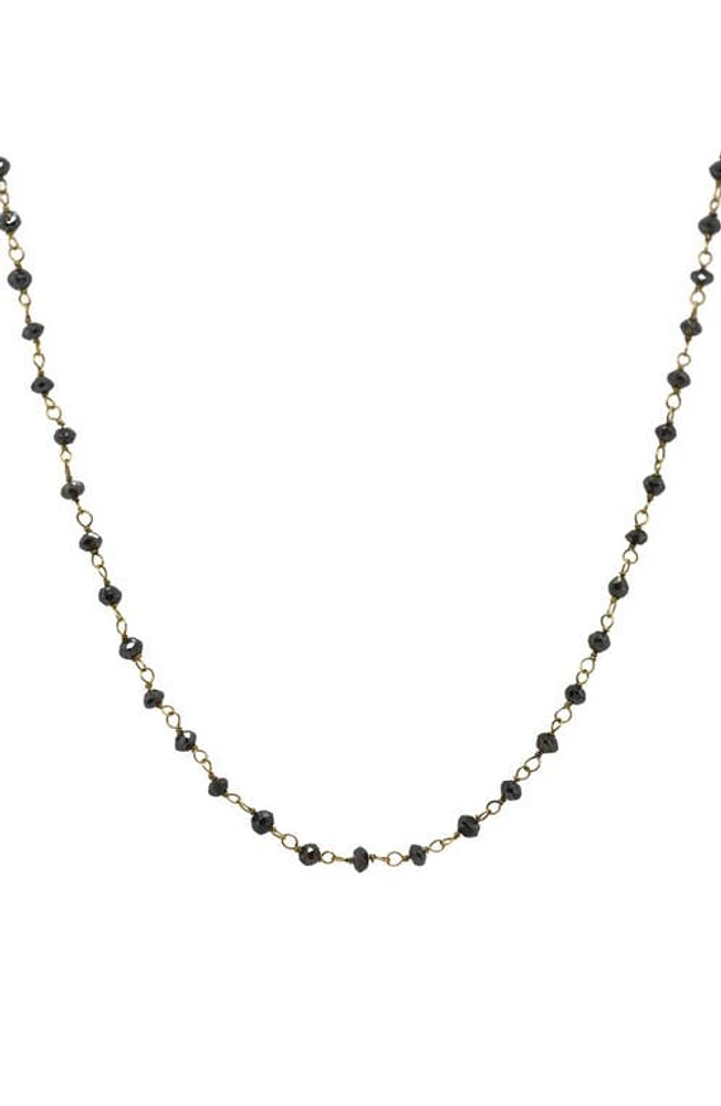 Sethi Couture Black Diamond Wire Wrap Chain Necklace in Yellow Gold at Nordstrom