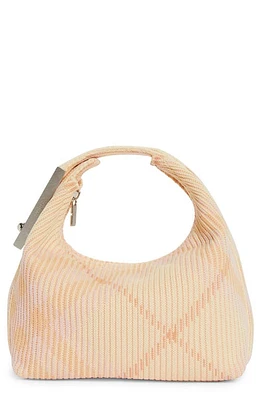 burberry Mini Check Hobo Bag in Sherbet at Nordstrom