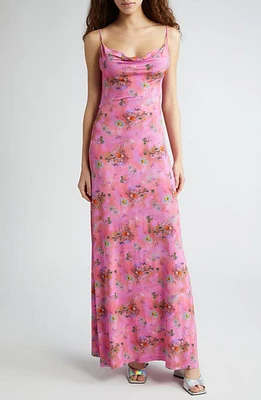 MACCAPANI Ita Floral Maxi Slipdress Pink Shades at Nordstrom,