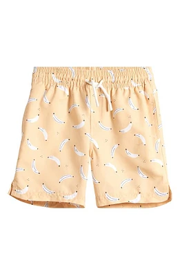 Petit Lem Kids' Banana Print Swim Trunks Yellow at Nordstrom,