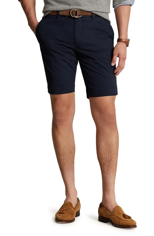 Polo Ralph Lauren Military Flat Front Stretch Cotton Chino Shorts Aviator Navy at Nordstrom,