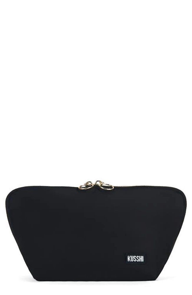 KUSSHI Signature Makeup Bag in Black/Leopard at Nordstrom