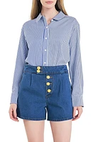 English Factory Colorblock Stripe Long Sleeve Button-Up Shirt at Nordstrom,