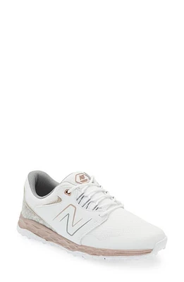 New Balance Fresh Foam LinksSL V2 Golf Shoe White /Rose Gold at Nordstrom,