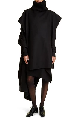 The Row Keran Double Face Cashmere Poncho in Black at Nordstrom