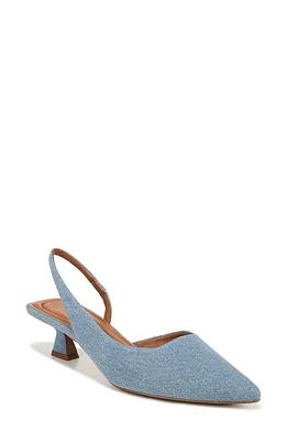 SARTO by Franco Sarto Devin Kitten Heel Slingback Pump in Denim at Nordstrom, Size 7.5