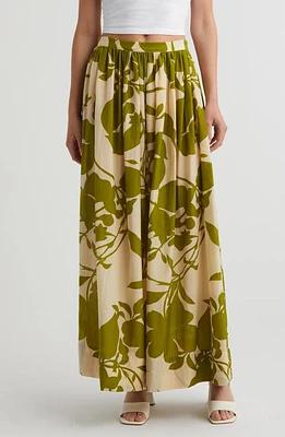 Faithfull the Brand Lumina Floral Cotton & Silk Maxi Skirt Termini at Nordstrom,