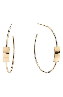 Lana Tag Wire Hoop Earrings in Yellow Gold at Nordstrom