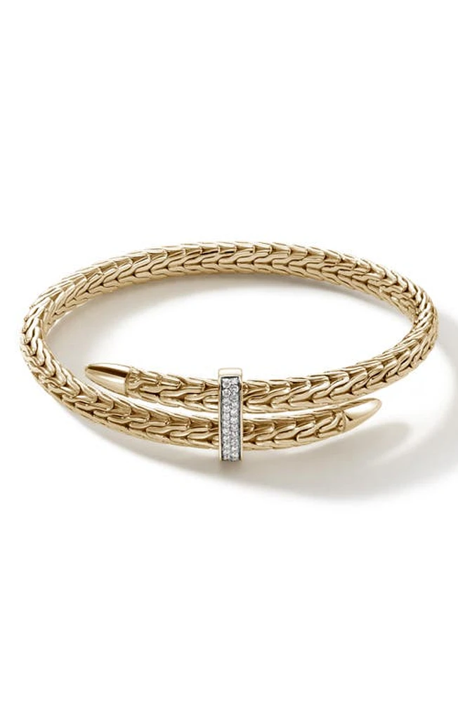 John Hardy Spear Pavé Diamond Flex Bracelet in Gold at Nordstrom