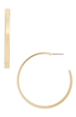 Nordstrom Sleek Flat Hoop Earrings in Gold at Nordstrom