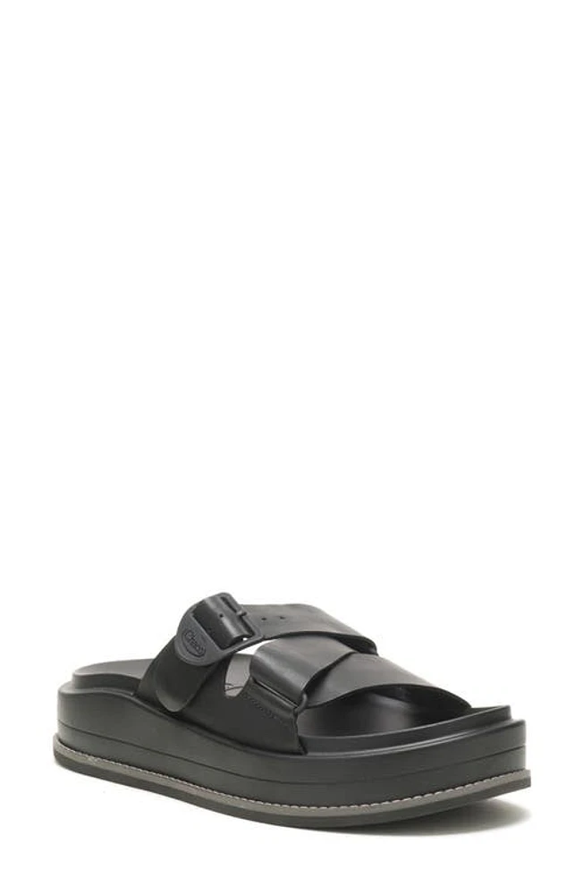 Chaco Townes Platform Crisscross Slide Sandal in Black at Nordstrom, Size 12