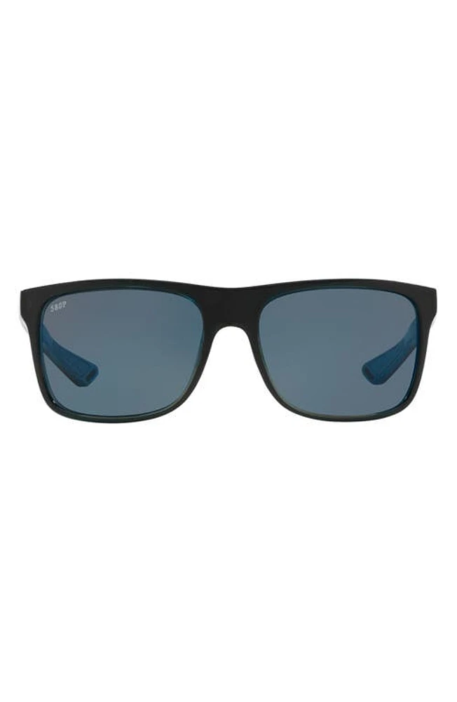 Costa Del Mar 56mm Polarized Square Sunglasses in Grey Blue at Nordstrom