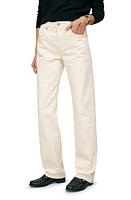 Reformation Val Baggy Distressed Straight Leg Jeans Fior Di Latte at Nordstrom,