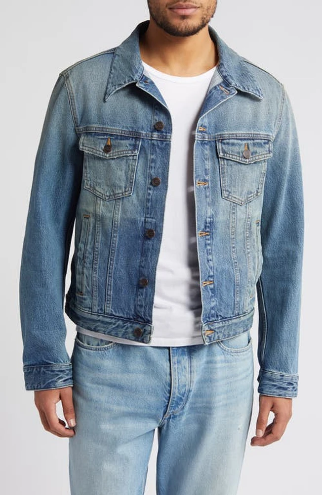 BLK DNM Organic Cotton Denim Jacket Vintage Blue at Nordstrom,