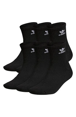 adidas Originals Trefoil 6-Pack Quarter Socks in at Nordstrom