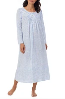 Eileen West Long Sleeve Nightgown Blue at Nordstrom,