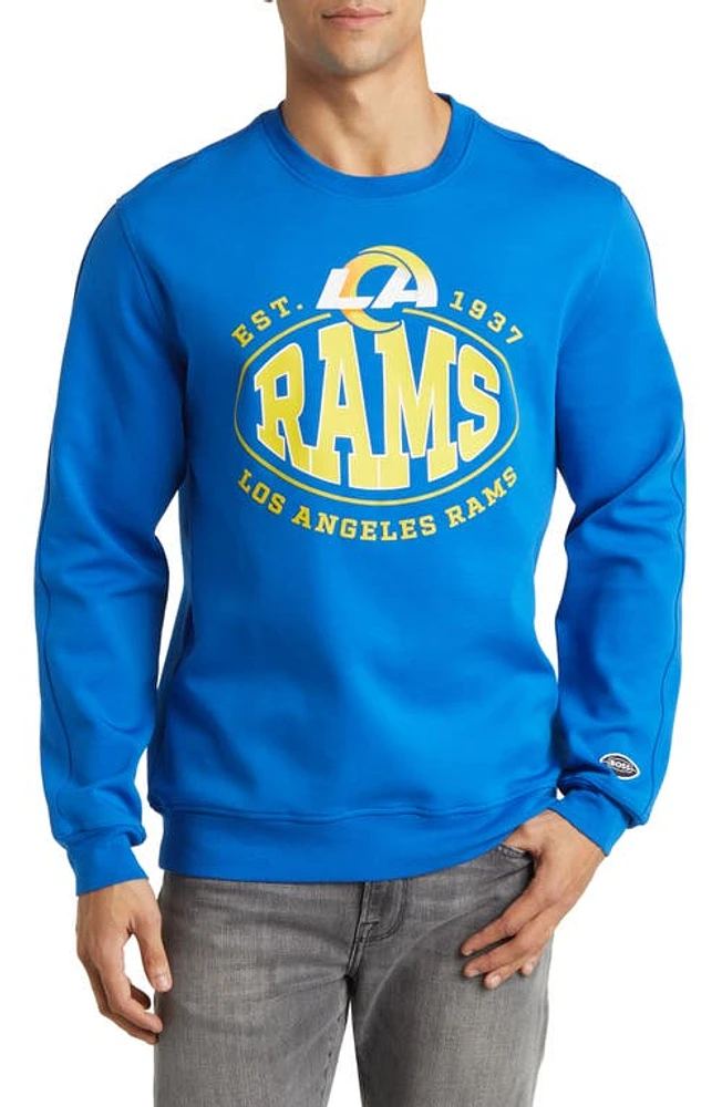 BOSS x NFL Crewneck Sweatshirt Los Angeles Rams Bright Blue at Nordstrom,