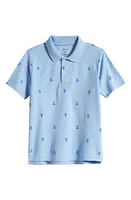 Nordstrom Kids' Print Polo Blue Frozen Anchor at