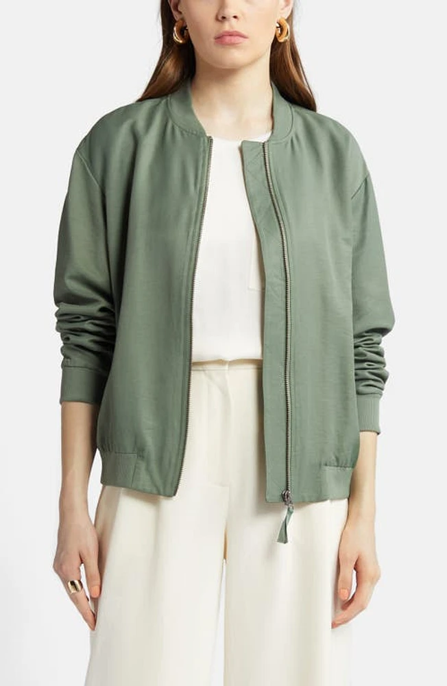 Nordstrom Bomber Jacket Green Duck at Nordstrom,