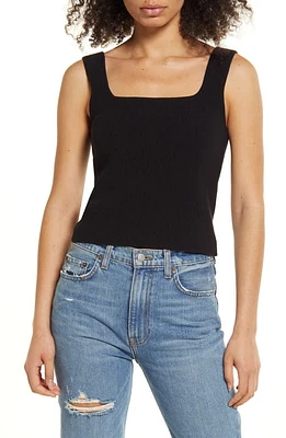 Reformation Julia Rib Knit Tank in Black at Nordstrom, Size X-Large