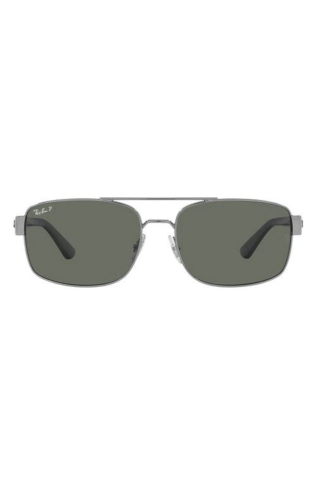 Ray-Ban 61mm Pillow Polarized Sunglasses in Gunmetal at Nordstrom