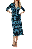 DVF Abigail Floral Silk Midi Wrap Dress Vine at Nordstrom,