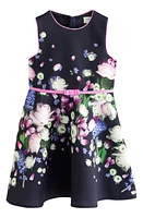 Baker by Ted Kids' Floral Sleeveless Scuba Dress Navy at Nordstrom,