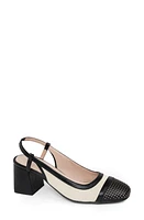 patricia green Brooks Perforated Slingback Pump Natural/Black at Nordstrom,