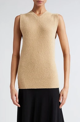 TOTEME Sleeveless Organic Cotton Blend Sweater Sand at Nordstrom,