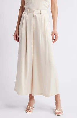 RUE SOPHIE Dean Wide Leg Crop Pants Champagne at Nordstrom,