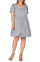 Standards & Practices Puff Sleeve Bubble Hem Dress Grey at Nordstrom,