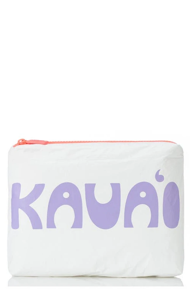 Aloha Collection Small Water Resistant Tyvek Zip Pouch in Ube at Nordstrom