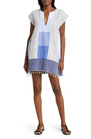 lemlem Elina Cotton Blend Cover-Up Caftan in Sisay Blue at Nordstrom, Size X-Small