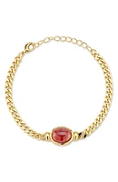 Cubic Zirconia Curb Chain Bracelet