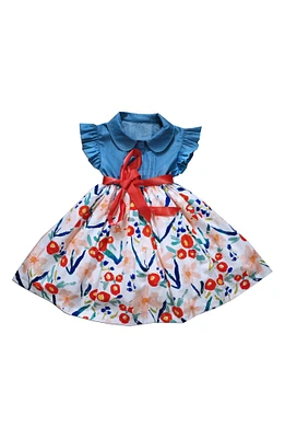 Carloline Denim Floral Dress